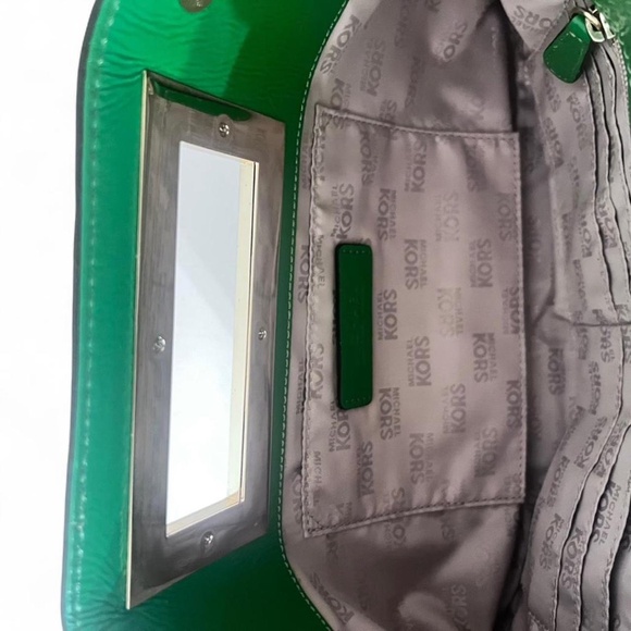 Michael Kors Green Patent Leather Clutch - Picture 3 of 8